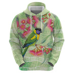 Australian Rainbow Lorikeet and Eucalyptus Zip Hoodie Spirit of Aussie Aboriginal Dot Art - Aussie Hoodie
