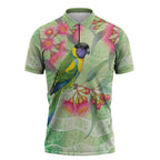 Australian Rainbow Lorikeet and Eucalyptus Zipper Polo Shirt Spirit of Aussie Aboriginal Dot Art - Aussie Hoodie
