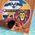 Brisbane-Geelong Football Custom Beach Blanket Cracked Metal Style