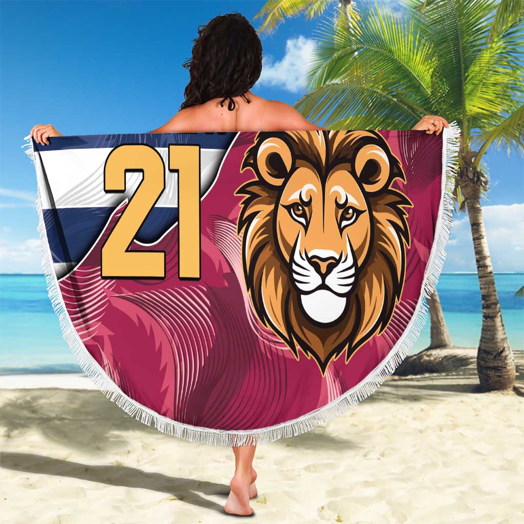 Brisbane-Geelong Football Custom Beach Blanket Cracked Metal Style