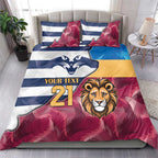 Brisbane-Geelong Football Custom Bedding Set Cracked Metal Style