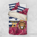 Brisbane-Geelong Football Custom Bedding Set Cracked Metal Style