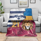 Brisbane-Geelong Football Custom Blanket Cracked Metal Style