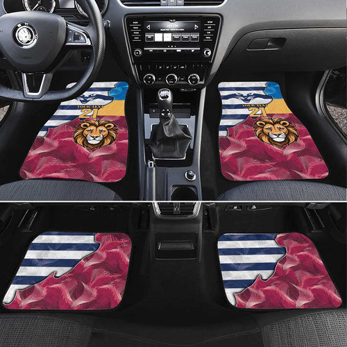 Brisbane-Geelong Football Custom Car Mats Cracked Metal Style