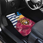 Brisbane-Geelong Football Custom Car Mats Cracked Metal Style