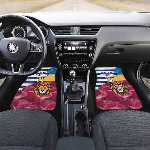 Brisbane-Geelong Football Custom Car Mats Cracked Metal Style