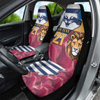 Brisbane-Geelong Football Custom Car Seat Cover Cracked Metal Style
