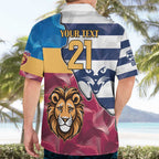 Brisbane-Geelong Football Custom Hawaiian Shirt Cracked Metal Style