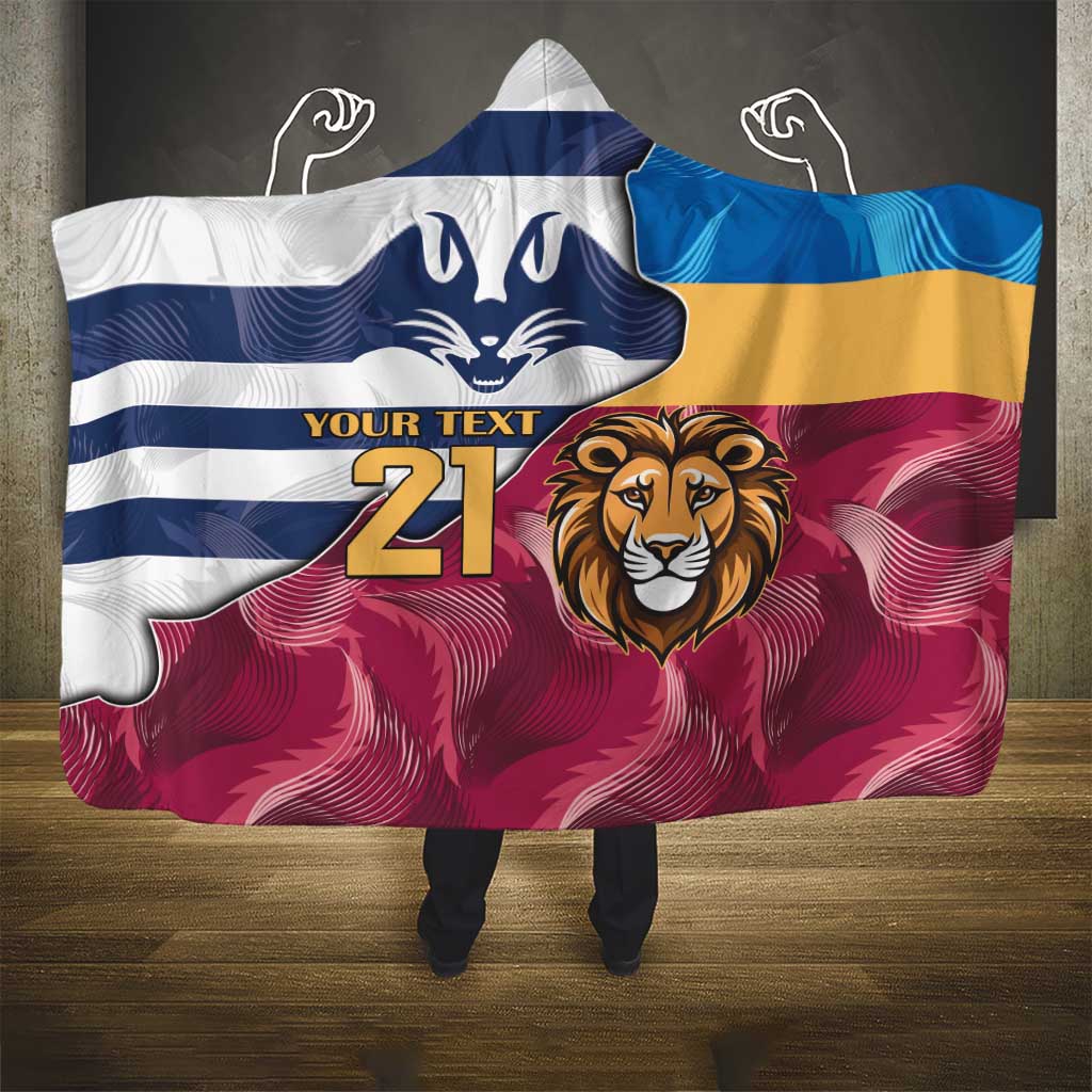Brisbane-Geelong Football Custom Hooded Blanket Cracked Metal Style