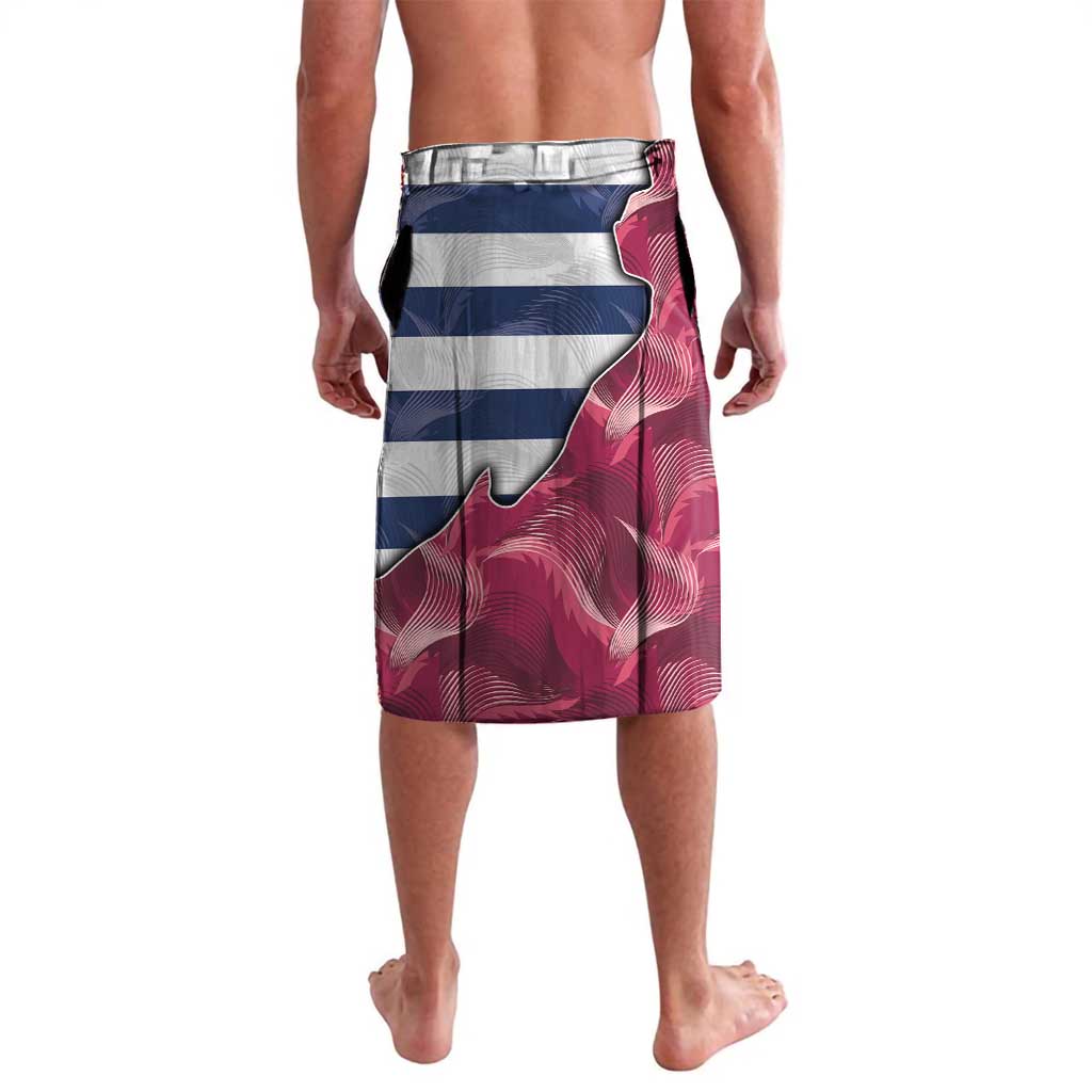 Brisbane-Geelong Football Custom Lavalava Cracked Metal Style