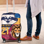 Brisbane-Geelong Football Custom Luggage Cover Cracked Metal Style