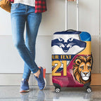 Brisbane-Geelong Football Custom Luggage Cover Cracked Metal Style