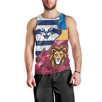 Brisbane-Geelong Football Custom Men Tank Top Cracked Metal Style