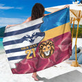 Brisbane-Geelong Football Custom Sarong Cracked Metal Style