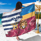 Brisbane-Geelong Football Custom Sarong Cracked Metal Style