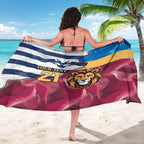 Brisbane-Geelong Football Custom Sarong Cracked Metal Style