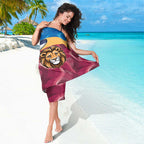 Brisbane-Geelong Football Custom Sarong Cracked Metal Style
