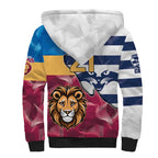 Brisbane-Geelong Football Custom Sherpa Hoodie Cracked Metal Style