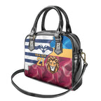 Brisbane-Geelong Football Custom Shoulder Handbag Cracked Metal Style