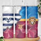 Brisbane-Geelong Football Custom Skinny Tumbler Cracked Metal Style