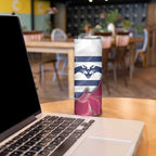 Brisbane-Geelong Football Custom Skinny Tumbler Cracked Metal Style
