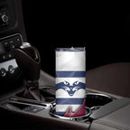 Brisbane-Geelong Football Custom Skinny Tumbler Cracked Metal Style