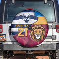 Brisbane-Geelong Football Custom Spare Tire Cover Cracked Metal Style