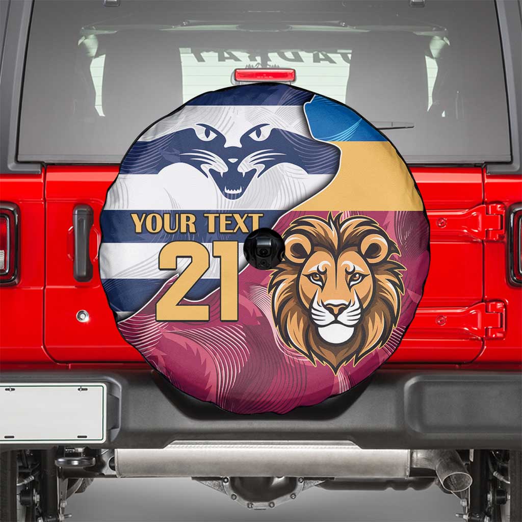 Brisbane-Geelong Football Custom Spare Tire Cover Cracked Metal Style
