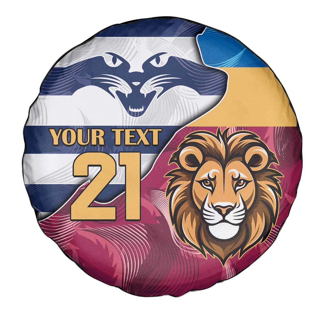 Brisbane-Geelong Football Custom Spare Tire Cover Cracked Metal Style