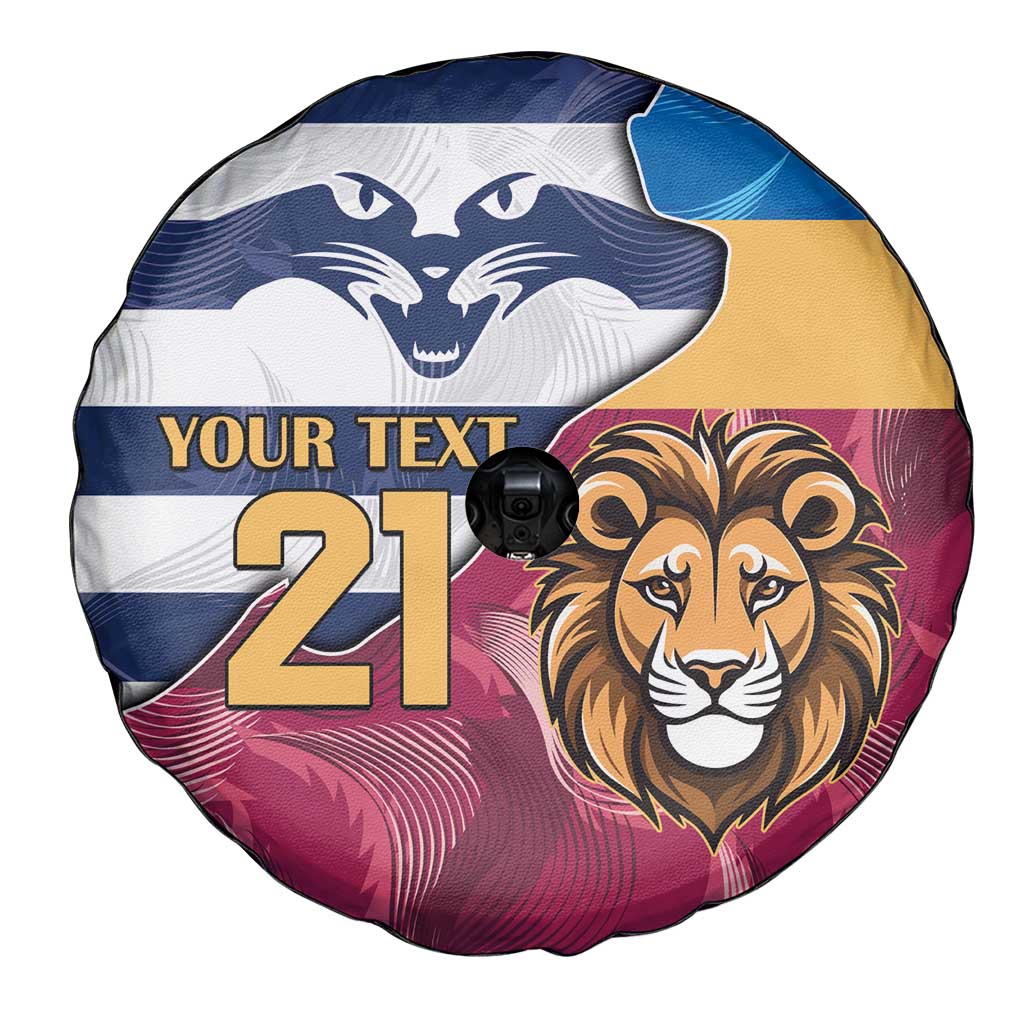 Brisbane-Geelong Football Custom Spare Tire Cover Cracked Metal Style