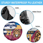 Brisbane-Geelong Football Custom Spare Tire Cover Cracked Metal Style