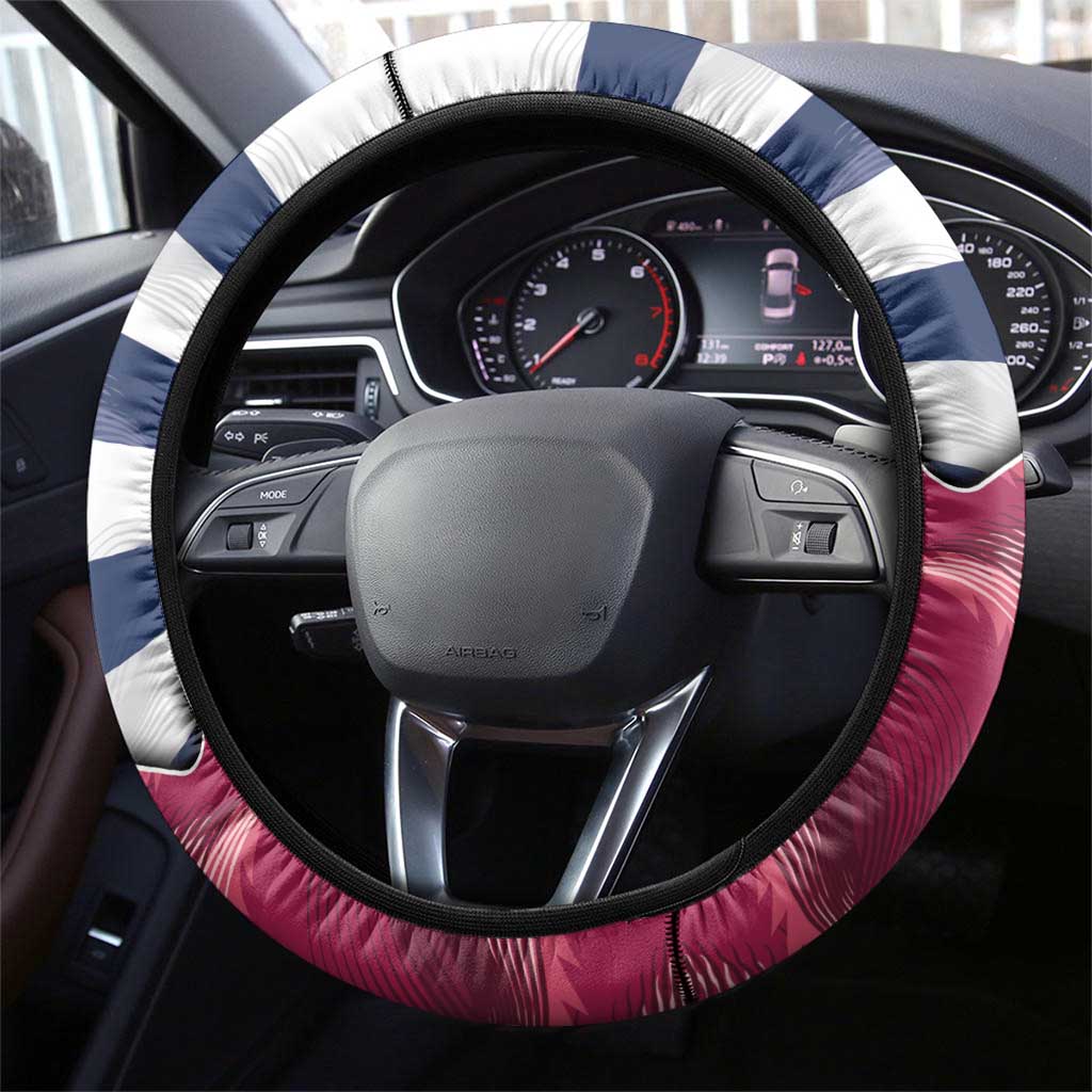 Brisbane-Geelong Football Steering Wheel Cover Cracked Metal Style