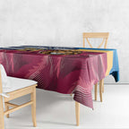 Brisbane-Geelong Football Custom Tablecloth Cracked Metal Style