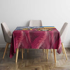 Brisbane-Geelong Football Custom Tablecloth Cracked Metal Style
