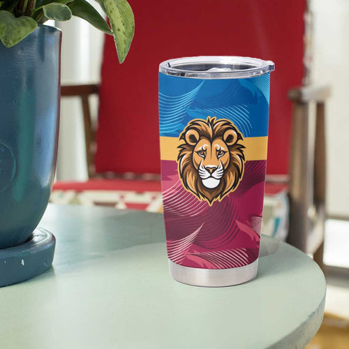 Brisbane-Geelong Football Custom Tumbler Cup Cracked Metal Style