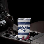 Brisbane-Geelong Football Custom Tumbler Cup Cracked Metal Style