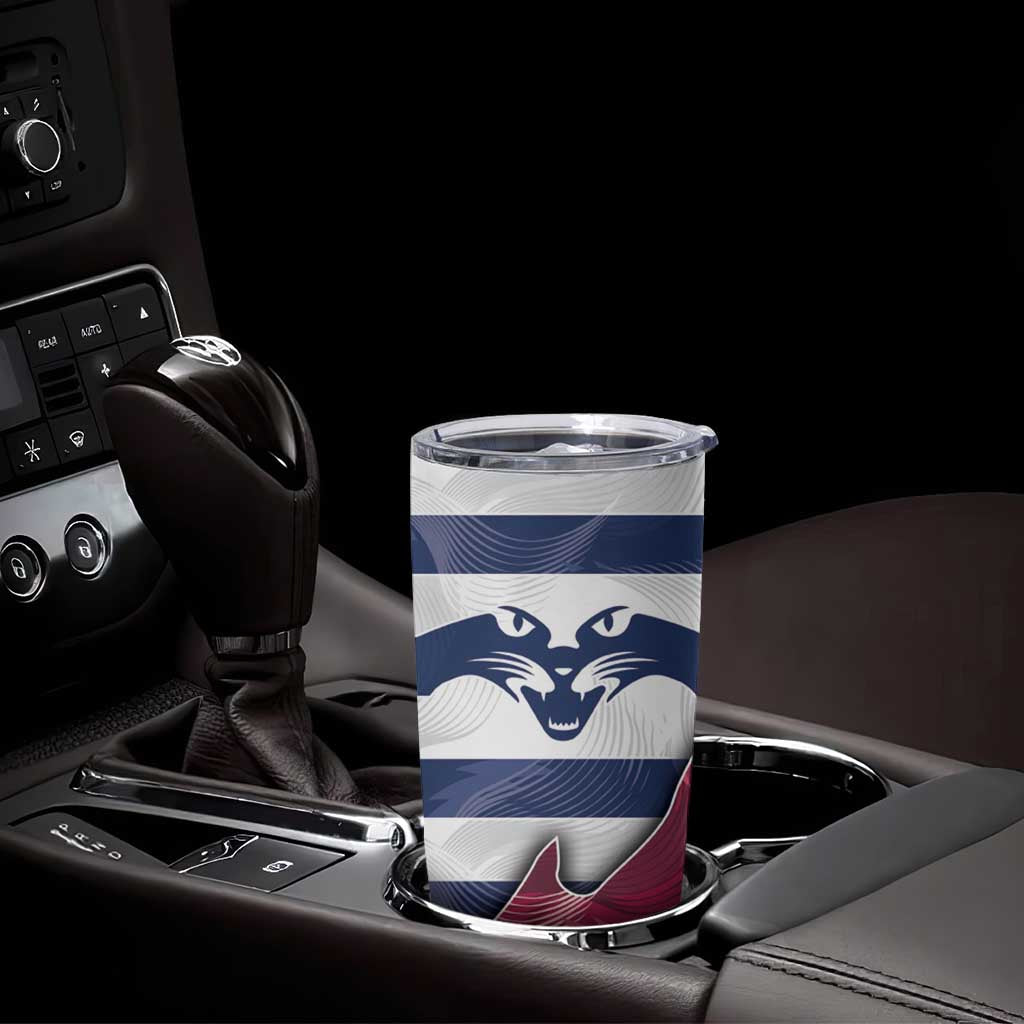 Brisbane-Geelong Football Custom Tumbler Cup Cracked Metal Style