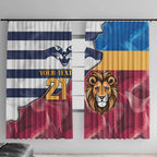 Brisbane-Geelong Football Custom Window Curtain Cracked Metal Style