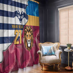 Brisbane-Geelong Football Custom Window Curtain Cracked Metal Style