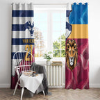 Brisbane-Geelong Football Custom Window Curtain Cracked Metal Style