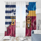 Brisbane-Geelong Football Custom Window Curtain Cracked Metal Style