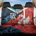 Swans-Port Adelaide Football Custom Back Car Seat Cover Cracked Metal Style