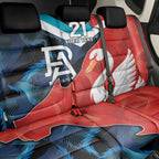 Swans-Port Adelaide Football Custom Back Car Seat Cover Cracked Metal Style