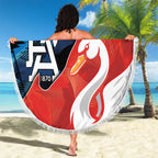 Swans-Port Adelaide Football Custom Beach Blanket Cracked Metal Style
