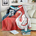 Swans-Port Adelaide Football Custom Blanket Cracked Metal Style