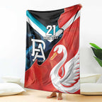 Swans-Port Adelaide Football Custom Blanket Cracked Metal Style