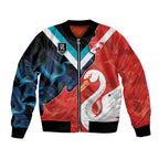 Swans-Port Adelaide Football Custom Bomber Jacket Cracked Metal Style