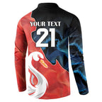 Swans-Port Adelaide Football Custom Button Sweatshirt Cracked Metal Style
