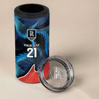 Swans-Port Adelaide Football Custom 4 in 1 Can Cooler Tumbler Cracked Metal Style