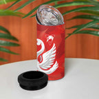 Swans-Port Adelaide Football Custom 4 in 1 Can Cooler Tumbler Cracked Metal Style